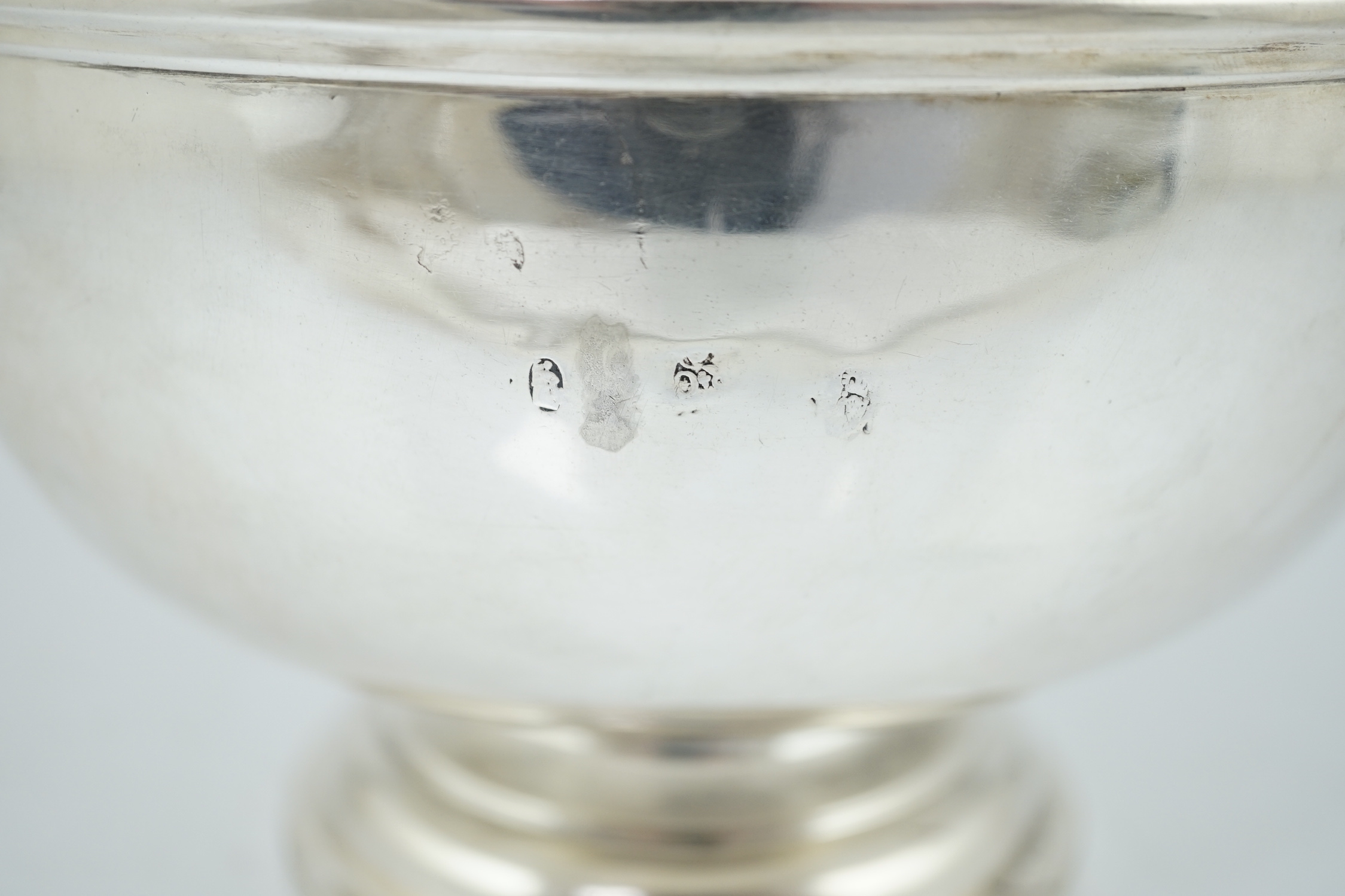 A mid 18th century Irish silver rose bowl, by Robert Calderwood